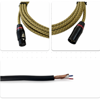 Câble de microphone XLR mâle-femelle OEM RH-X112 en tweed avec blindage spiralé, gaine en PVC et conducteur en cuivre sans oxygène