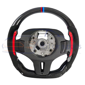 Volant sport modifié en Alcantara avec logo tricolore en fibre de carbone pour les modèles de la série G ZC-G38-YD-T07-F - Product Image 2