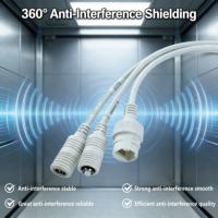 Kabel RJ45 Tahan Air Bersertifikasi ISO9001 2 3 4 5 6 8 12 17pin Konektor Lurus Sudut Kanan Betina Jantan Overmolded