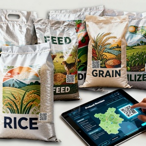 Sacs en polypropylène tissé personnalisables et imprimables, traçables, 25 kg, robustes, pour le stockage de céréales, de soja, de riz et de farine - Product Image 6