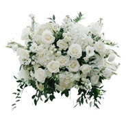 Decoración para Fiestas, Decoración para Salones de Boda, Mesas, Centros de Mesa Artificiales Blancos Grandes de 70 cm, Bola de Flores para Boda, Flores para Boda