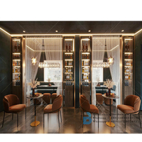 Comptoir de Bar Lumineux à LED pour Restaurant, Café, Jus, Cocktail, Discothèque et Maison, Design Industriel Commercial en Bois, Grande Vente