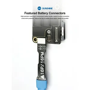 SUNSHINE Câble de démarrage SS-905 SE pour iPhone 6/7/8/<span class=keywords><strong>X</strong></span>/11/12/13/14/15/16 Pro Max-Câble de test de réparation anti-brûlure intelligent - Product Image 4