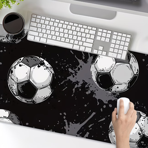 Alfombrilla de Ratón Grande para Juegos y Oficina, Diseño Negro Vibrante, Ideal para Adolescentes, Novios y Novias - Product Image 3