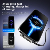Kabel Data 240W Berbahan Zinc-Alloy dengan Jalinan Kabel, Kompatibel untuk Pengisian Cepat Dual Type-C pada Kamera & Perangkat IOS, Ponsel & Tablet