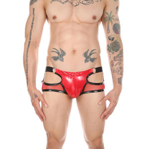 Ventes en gros de sous-vêtements sexy en maille patchwork taille basse, <span class=keywords><strong>string</strong></span> transparent en résille pour hommes - Product Image 2