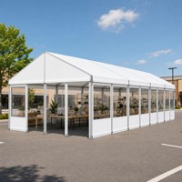 Tente d'exposition extérieure pour événements avec structure en aluminium, intérieur à poutres libres, imperméable, utilisable en toutes saisons