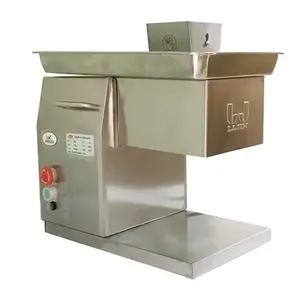 XEOLEO Commercial Meat Cutter 250KG/H Electric Frozen Meat Slicer Stainless Steel Bacon Meat Chopper 2.5/3/4/5/6/7/8mm Thickness