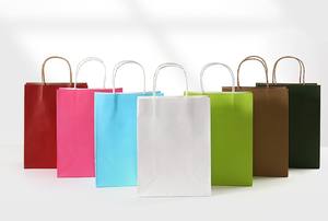 Bolsas de Papel Kraft Marrón Clásicas Personalizadas con Asas, Impresión Flexográfica, Reciclables, para Llevar Comida y Leche - Product Image 2