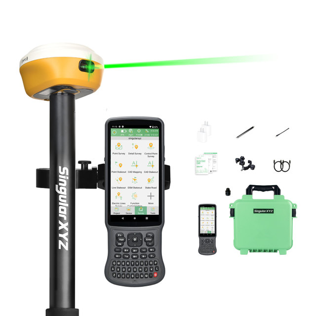 SingularXYZ L1 Laser GNSS Receiver Fast RTK Initialization Multi-System Compatibility Gps Rtk Laser for Construction Projects