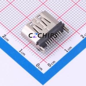 <b>HDMI</b>-GD-124PWB <b>HDMI</b> <b>Connector</b> SMD <b>Connector</b> ( <b>Connector</b> Type: <b>HDMI</b>-A )( Gender: Female )( Total Number of PINs: 19P ) - Product Image 2