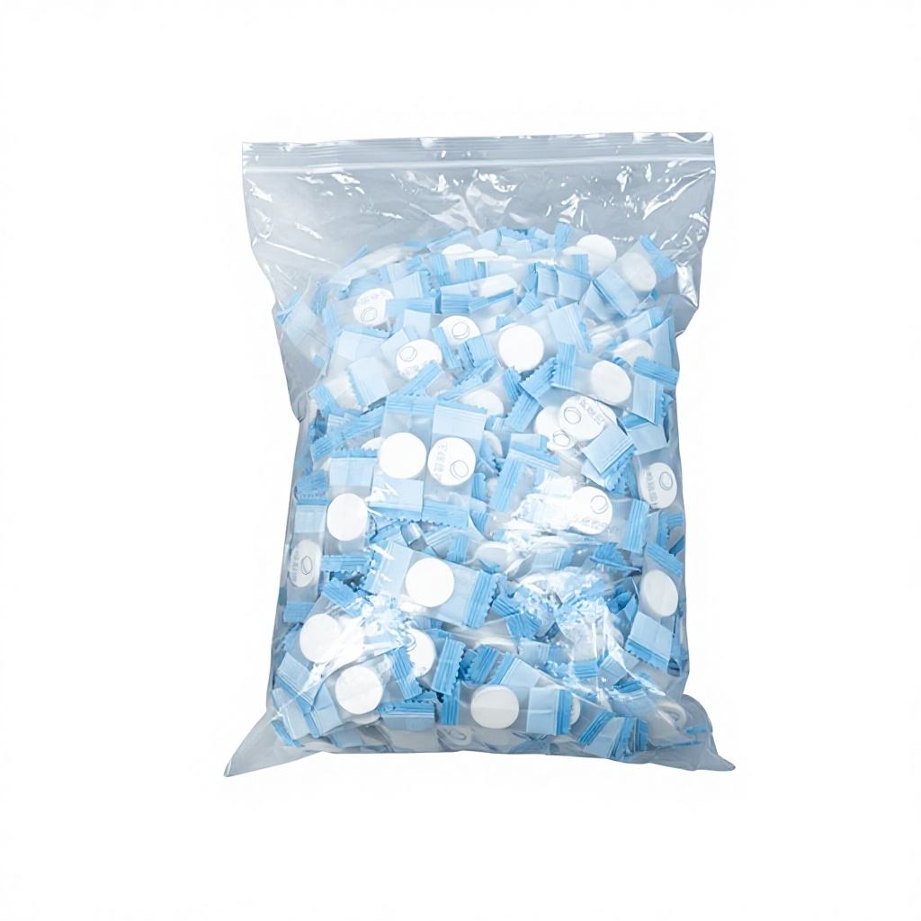 Pur coton-bleu emballé individuellement