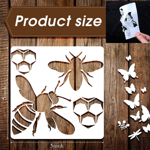 20 Plantillas Reutilizables para Pintar con Diseños de Insectos, <span class=keywords><strong>Mariposas</strong></span>, Abejas y Libélulas - Product Image 2