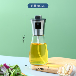 Outils de cuisine, accessoires de cuisine, vente en gros, nouveau design, flacon pulvérisateur d'huile d'<span class=keywords><strong>olive</strong></span> pour barbecue de 200 ml, flacon en verre pour huile, réutilisable pour l'huile d'<span class=keywords><strong>olive</strong></span> - Product Image 1