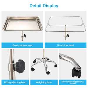 High Quality Hospital Stainless Steel Cart Multi-purpose Cart <b>Medical</b> <b>Trolleys</b> Carts - Product Image 4