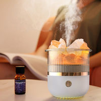 Mini humidificateur d'air USB pour espace personnel, diffuseur d'huile essentielle en pierre de sel de l'himalaya