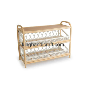 Mộc mạc mây trẻ em lưu trữ Kệ thủ công Montessori kệ sách wicker tổ chức cho Boho bé mẫu giáo hoặc phòng chơi - Product Image 3