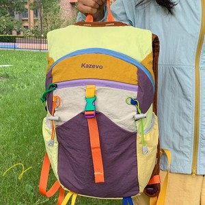 Mochila de Senderismo Geométrica Impermeable de Moda 2026, Personalizada, Ligera, de Gran Capacidad, con Cierre de Nylon y Diseño Arqueado - Product Image 5