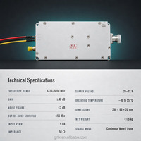 Amplificateur de puissance RF 5,8 GHz GUORESOUN, fabricant d'origine Chine Zhejiang, module 5725-5850 MHz 50W, gain élevé 48 dB, amplificateur de signal