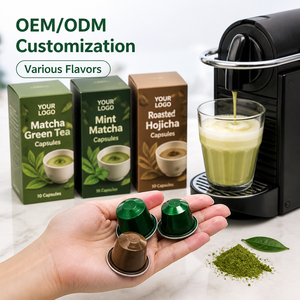 Japanese Style Ceremonial Grade Matcha Capsules Compatible With Nespresso Machines Organic Healthy Green <b>Tea</b> Pods Bulk - Product Image 6