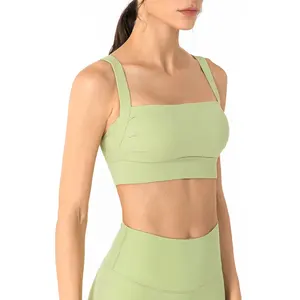定制标志防震跑步健身美容背部胸罩瑜伽背心胸罩健身房紧身裤2件装