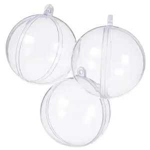 透明可填充圣诞饰品球30-200毫米大型婚礼派对家居装饰悬挂透明塑料球