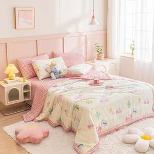 Kids Cotton <b>Toddler</b> Comforter Printed Cute Pattern Air Conditioning <b>Quilt</b> Bedding - Product Image 1