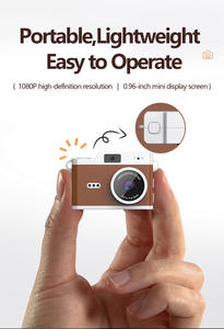 快速交货迷你复古紧凑型儿童相机 1080P 高清袖珍摄像机 儿童生日礼物视频博客相机 - Product Image 5