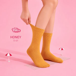 Calcetines Bohopanna Alice Honey Edition hechos de una suave mezcla de algodón para niños de cinco a seis años, artículos esenciales cómodos para el día a día - Product Image 5