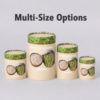 Emballage en tube de papier de qualité alimentaire personnalisé, résistant à l'humidité, avec doublure en aluminium, conteneur cylindrique en carton pour poudre de soja
