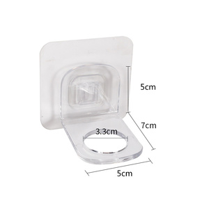 Portaoggetti da Bagno in Plastica Trasparente, Supporto a Parete Senza Tracce <span class=keywords><strong>per</strong></span> Shampoo, Porta Doccia e Bagnoschiuma con Ganci Multipli - Product Image 1