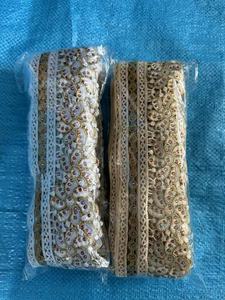 Bông Thêu Xe xương ren ren sequin phụ kiện lông mi phụ kiện cô dâu Mạng Che Mặt đám cưới vật liệu trang trí cổ tay trắng - Product Image 3