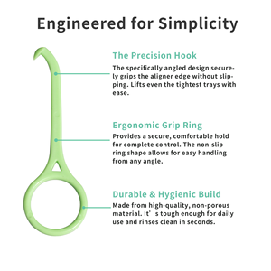 पोर्टेबल अलाइनर रिमूवल टूल इनविजिबल ब्रेसेस रिमूवर हुक रिटेनर निकालने का उपकरण मौखिक स्वच्छता मैनीक्योर सेवर - Product Image 5