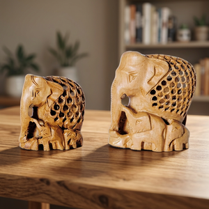 Ambari estatua de elefante/suministros de artesanía de madera/de madera artesanal - Product Image 2