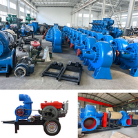 Pompe à eau diesel portable pour l'irrigation agricole des vergers, à turbine centrifuge à flux mixte, 20 CV, 2, 4, 6, 8 pouces