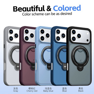 เคสโทรศัพท์แม่เหล็กแบบผิวด้าน 360 องศา °   เคสกันกระแทกพร้อมวงแหวนหมุนได้ ปุ่มสัมผัส AI สำหรับ <span class=keywords><strong>iPhone</strong></span> 18 17 16 <span class=keywords><strong>Pro</strong></span> <span class=keywords><strong>Max</strong></span> - Product Image 5