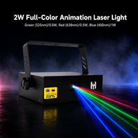 Lumière laser d'animation RVB pleine couleur 2W, IP20, contrôle DMX512, éclairage de scène laser pour club, bar, événement, spectacle