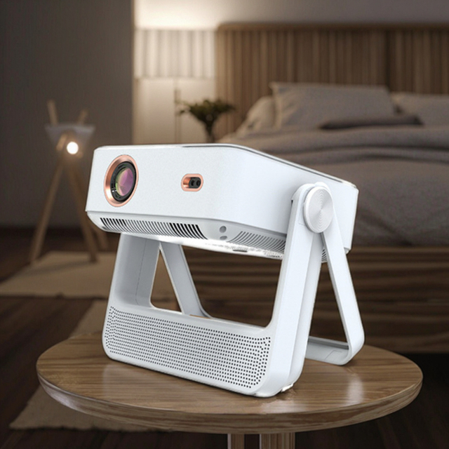 Syta Sy2 Pro Mini Portable Projector 8inch Dual Screen Touch Gimbal with Android 12 OS Auto Focus 220ansi Home Theater Projector
