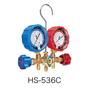 ชุดเกจ์วัดน้ำยาแอร์ Hongsen รุ่น HS-S36G แบบคู่ สำหรับน้ำยา R22 410A อะไหล่ระบบปรับอากาศ HVAC - Product Image 2