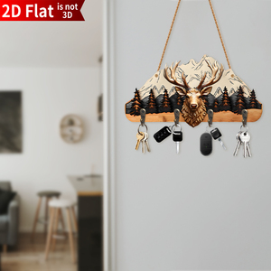 Tốt nhất Thợ Săn bao giờ duy nhất Tier treo tường chủ chốt 4 móc chìa khóa gỗ khắc trang trí nội thất cho công cụ lưu trữ dễ dàng cài đặt - Product Image 4