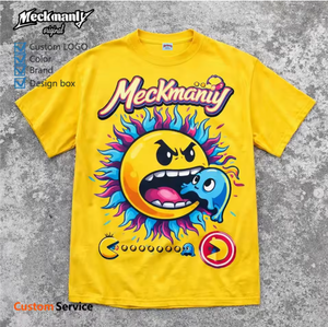 Camiseta Morada de Manga Corta para Hombre Meckmanly con Estampado de Calavera con Casco, Cuello Redondo, Corte Regular, Estilo Urbano, 100% Algodón Jersey - Product Image 5
