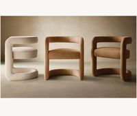 Nouveau design de chaises de salle à manger, fauteuils de loisirs en tissu, chaises longues
