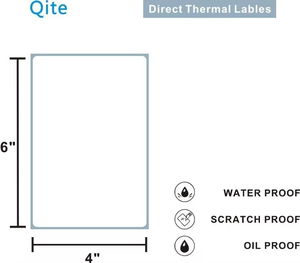 Bán buôn 101.6*152.4 mét nhiệt trực tiếp địa chỉ nhãn cuộn nhãn dán mã vạch 4x6 inch Fanfold vận chuyển nhãn - Product Image 4