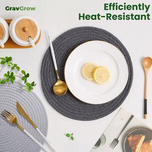 Grandes Salvamanteles de Bambú para Platos Calientes, Ollas y Sartenes, Resistentes al Calor, Redondos, para Fiestas - Product Image 5