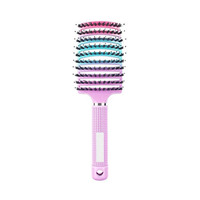 Brosse à cheveux électrique en plastique nylon de couleur personnalisable avec évent incurvé outil de massage pliable pour un séchage plus rapide