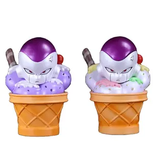 Figuras de unisexe créatif Anime Super Saiyan cône de crème glacée Frieza modèle dessin animé jouet Style PVC figurines d'activité de