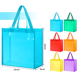 Bán buôn rõ ràng Tote Túi của phụ nữ không thấm nước đầy màu sắc du lịch buổi hòa nhạc thể thao sân vận động Túi rõ ràng <span class=keywords><strong>PVC</strong></span> cho biểu tượng tùy chỉnh - Product Image 3