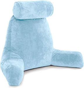 Respaldo para Cama, Soporte Lumbar Cómodo para Leer y Ver Televisión, Almohada con Brazos y Bolsillos - Product Image 2