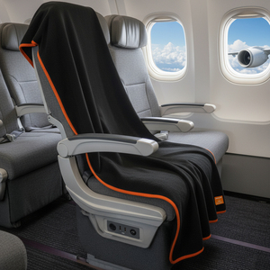 Coperta di Lusso Premium EASA CS 25 per Sicurezza Antincendio in Aereo, Morbido Plaid in Pile per Cabina di Prima Classe, Servizio di Bordo, Vendita all'Ingrosso - Product Image 2