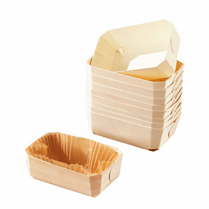 กล่องอาหารกลางวันแบบใช้แล้วทิ้งรักษ์โลก ทำจากวัสดุกระดาษสำหรับใช้กับไมโครเวฟ พร้อมพิมพ์อบขนมไม้ สำหรับอบและใส่อาหารกลางวัน - Product Image 1